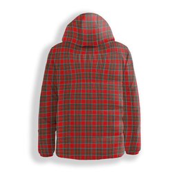 ScotsTee Shop Scottish Binning Crest Tartan Down Jacket Winter White Duck Down Plaid