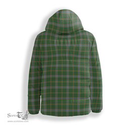 ScotsTee Shop Scottish Balfour Hunting Ancient Crest Tartan Down Jacket Winter White Duck Down Plaid