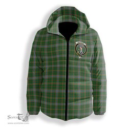 ScotsTee Shop Scottish Balfour Hunting Ancient Crest Tartan Down Jacket Winter White Duck Down Plaid