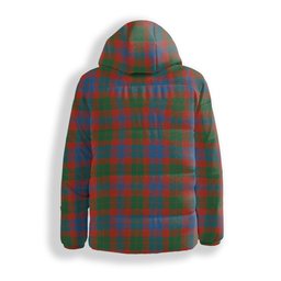 ScotsTee Shop Scottish Black Watch Pipe Band Ancient Crest Tartan Down Jacket Winter White Duck Down Plaid