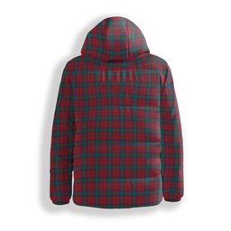 ScotsTee Shop Scottish Byres Crest Tartan Down Jacket Winter White Duck Down Plaid