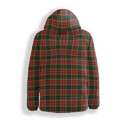 ScotsTee Shop Scottish Buchanan of Leny Crest Tartan Down Jacket Winter White Duck Down Plaid