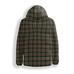ScotsTee Shop Scottish Buchanan Hunting SC Crest Tartan Down Jacket Winter White Duck Down Plaid