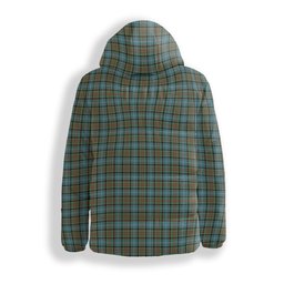 ScotsTee Shop Scottish Brisbane Modern Crest Tartan Down Jacket Winter White Duck Down Plaid