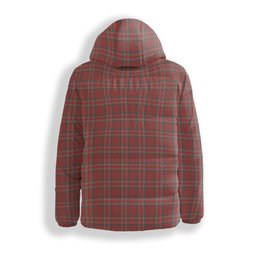 ScotsTee Shop Scottish Burnett Hunting Ancient Crest Tartan Down Jacket Winter White Duck Down Plaid