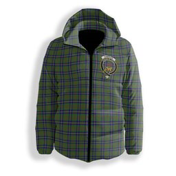 ScotsTee Shop Scottish Cameron of Lochiel Hunting Crest Tartan Down Jacket Winter White Duck Down Plaid