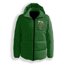 ScotsTee Shop Scottish Don (Tribe-of-Mar) Crest Tartan Down Jacket Winter White Duck Down Plaid