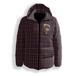 ScotsTee Shop Scottish Donald Modern Crest Tartan Down Jacket Winter White Duck Down Plaid