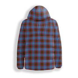 ScotsTee Shop Scottish Crichton Crest Tartan Down Jacket Winter White Duck Down Plaid