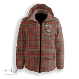 ScotsTee Shop Scottish Donald of Lochmaddy Ancient Crest Tartan Down Jacket Winter White Duck Down Plaid