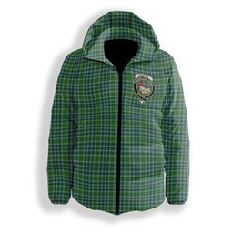 ScotsTee Shop Scottish Donald Lord of the Isles Hunting Ancient Crest Tartan Down Jacket Winter White Duck Down Plaid