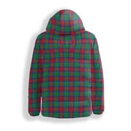 ScotsTee Shop Scottish Cranstoun Dress Modern Crest Tartan Down Jacket Winter White Duck Down Plaid