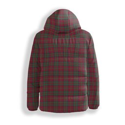 ScotsTee Shop Scottish Donald of Glencoe Modern Crest Tartan Down Jacket Winter White Duck Down Plaid