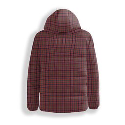 ScotsTee Shop Scottish Donald of Boisdale Modern Crest Tartan Down Jacket Winter White Duck Down Plaid