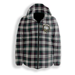 ScotsTee Shop Scottish Campbell of Cawdor Dress Modern Crest Tartan Down Jacket Winter White Duck Down Plaid