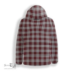 ScotsTee Shop Scottish Cunningham Dress Burgundy Dance Crest Tartan Down Jacket Winter White Duck Down Plaid