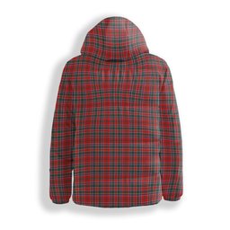 ScotsTee Shop Scottish Donald of Lochmaddy Modern Crest Tartan Down Jacket Winter White Duck Down Plaid