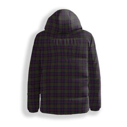 ScotsTee Shop Scottish Donald of Clan Ranald Crest Tartan Down Jacket Winter White Duck Down Plaid