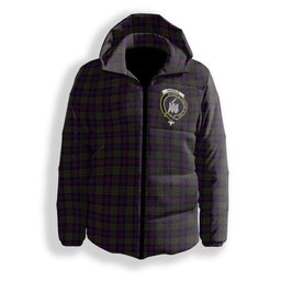 ScotsTee Shop Scottish Donald of Clan Ranald Crest Tartan Down Jacket Winter White Duck Down Plaid