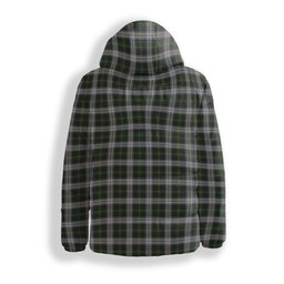 ScotsTee Shop Scottish Gordon Dress MacGregor-Hastie Crest Tartan Down Jacket Winter White Duck Down Plaid