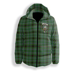 ScotsTee Shop Scottish Duncan of Sketraw Ancient Crest Tartan Down Jacket Winter White Duck Down Plaid