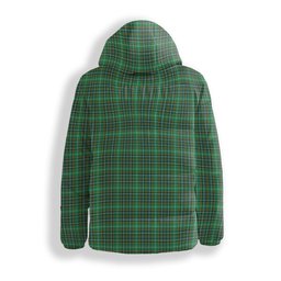 ScotsTee Shop Scottish Foster Hunting Modern Crest Tartan Down Jacket Winter White Duck Down Plaid