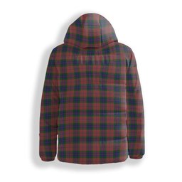 ScotsTee Shop Scottish Fraser of Boblainy Hugh Crest Tartan Down Jacket Winter White Duck Down Plaid