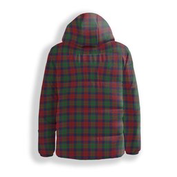 ScotsTee Shop Scottish Fraser of Altyre Modern Crest Tartan Down Jacket Winter White Duck Down Plaid