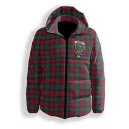 ScotsTee Shop Scottish Fraser of Altyre Modern Crest Tartan Down Jacket Winter White Duck Down Plaid