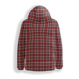 ScotsTee Shop Scottish Drummond of Perth Dress Crest Tartan Down Jacket Winter White Duck Down Plaid