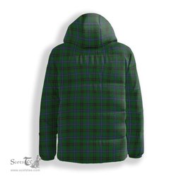 ScotsTee Shop Scottish Henderson MacKendrick Crest Tartan Down Jacket Winter White Duck Down Plaid