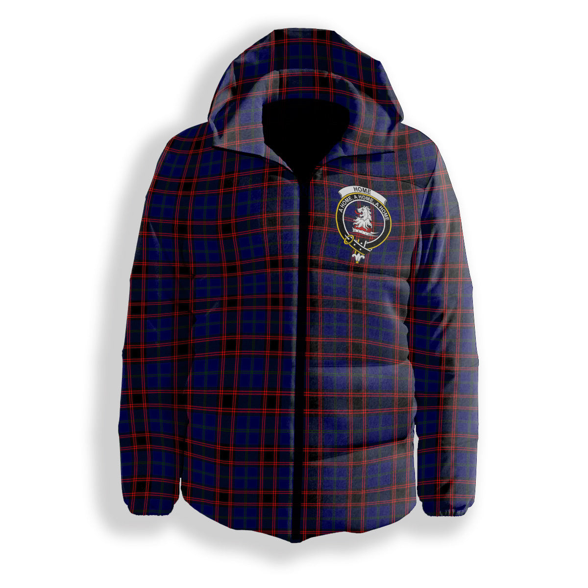 ScotsTee Shop Scottish Home Modern Crest Tartan Down Jacket Winter White Duck Down Plaid