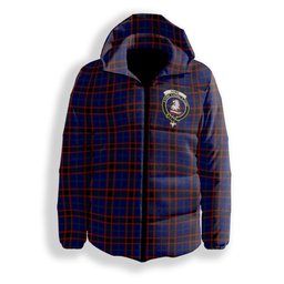 ScotsTee Shop Scottish Home Modern Crest Tartan Down Jacket Winter White Duck Down Plaid