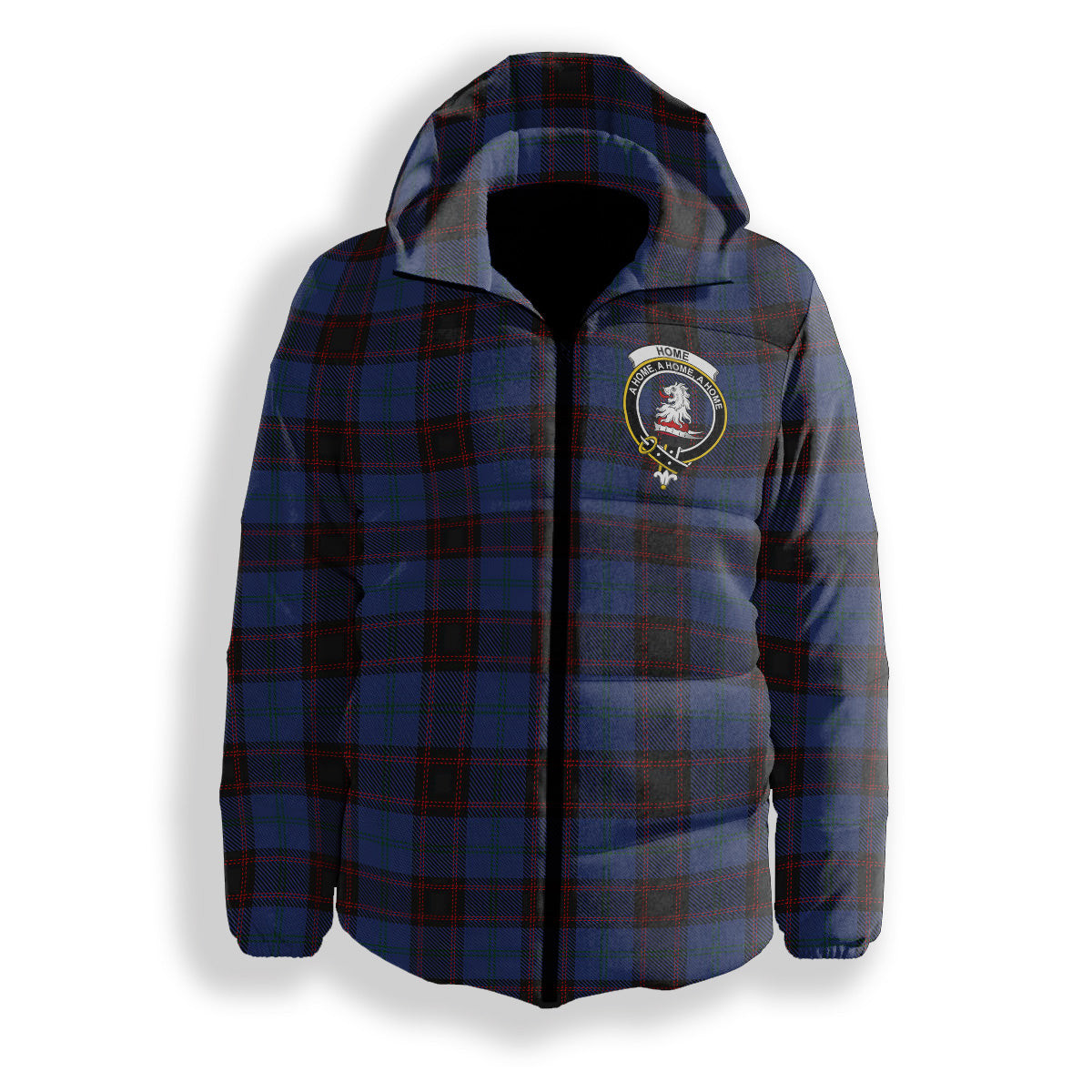 ScotsTee Shop Scottish Home Crest Tartan Down Jacket Winter White Duck Down Plaid