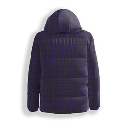 ScotsTee Shop Scottish Elliot Crest Tartan Down Jacket Winter White Duck Down Plaid