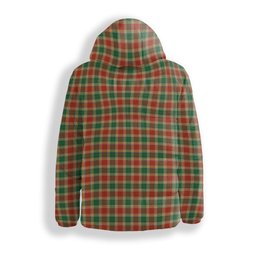 ScotsTee Shop Scottish Gibsone Ancient Crest Tartan Down Jacket Winter White Duck Down Plaid