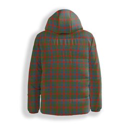 ScotsTee Shop Scottish Gow Ancient Crest Tartan Down Jacket Winter White Duck Down Plaid
