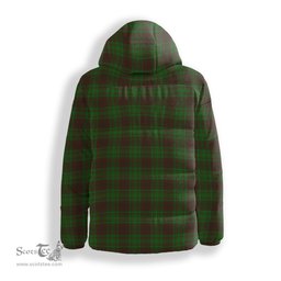 ScotsTee Shop Scottish McAlister of Glenbarr Hunting Crest Tartan Down Jacket Winter White Duck Down Plaid