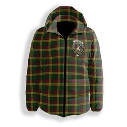 ScotsTee Shop Scottish MacMillan Ancient Crest Tartan Down Jacket Winter White Duck Down Plaid