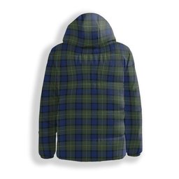 ScotsTee Shop Scottish Moore Modern Crest Tartan Down Jacket Winter White Duck Down Plaid