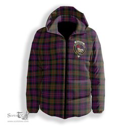 ScotsTee Shop Scottish McDonald Modern Crest Tartan Down Jacket Winter White Duck Down Plaid