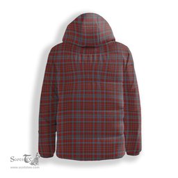 ScotsTee Shop Scottish Murray of Polmaise Crest Tartan Down Jacket Winter White Duck Down Plaid