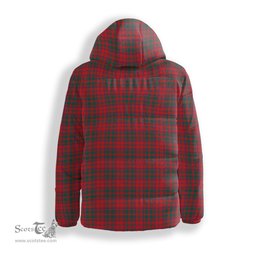 ScotsTee Shop Scottish Shaw of Tordarroch Modern Crest Tartan Down Jacket Winter White Duck Down Plaid
