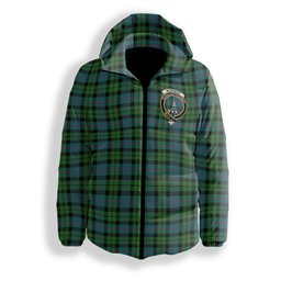 ScotsTee Shop Scottish Morrison Hunting Ancient Crest Tartan Down Jacket Winter White Duck Down Plaid