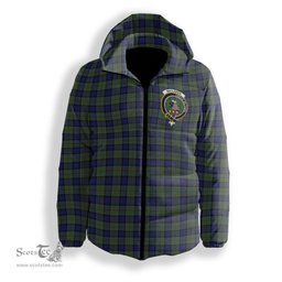 ScotsTee Shop Scottish MacLaren Crest Tartan Down Jacket Winter White Duck Down Plaid