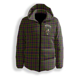 ScotsTee Shop Scottish Stephenson Old Crest Tartan Down Jacket Winter White Duck Down Plaid