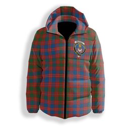 ScotsTee Shop Scottish MacColl Old Ancient Crest Tartan Down Jacket Winter White Duck Down Plaid