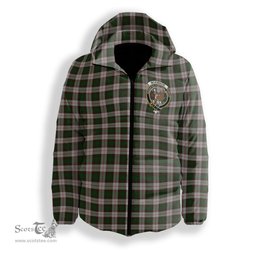 ScotsTee Shop Scottish McKinnon Dress Crest Tartan Down Jacket Winter White Duck Down Plaid