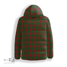 ScotsTee Shop Scottish Middleton Crest Tartan Down Jacket Winter White Duck Down Plaid