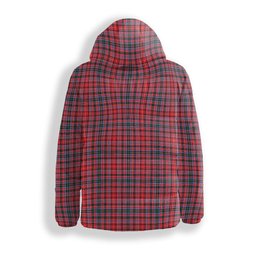 ScotsTee Shop Scottish Udny Crest Tartan Down Jacket Winter White Duck Down Plaid